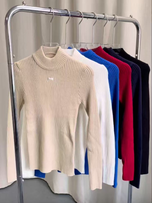 Women's Slim-Fit Turtleneck Sweater | Stretch Cotton Base Layer - gallify.store