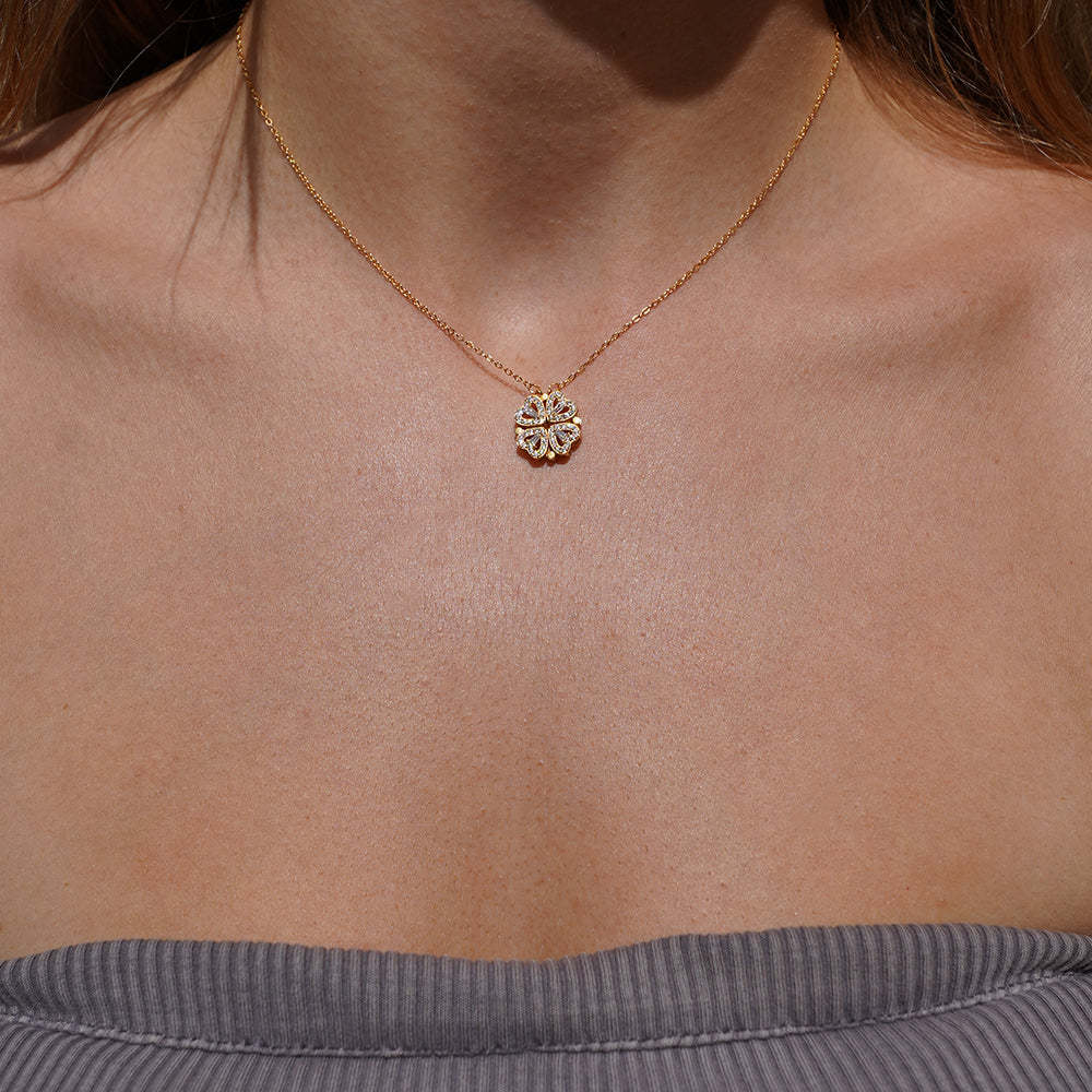Heart-Shaped Magnetic Necklace | Zircon Stones - gallify.store